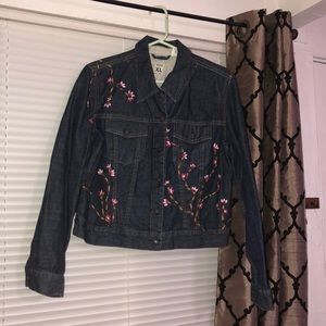 GAP flower jean jacket